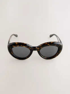 Marron écaille de tortue - Lunettes de soleil ovales