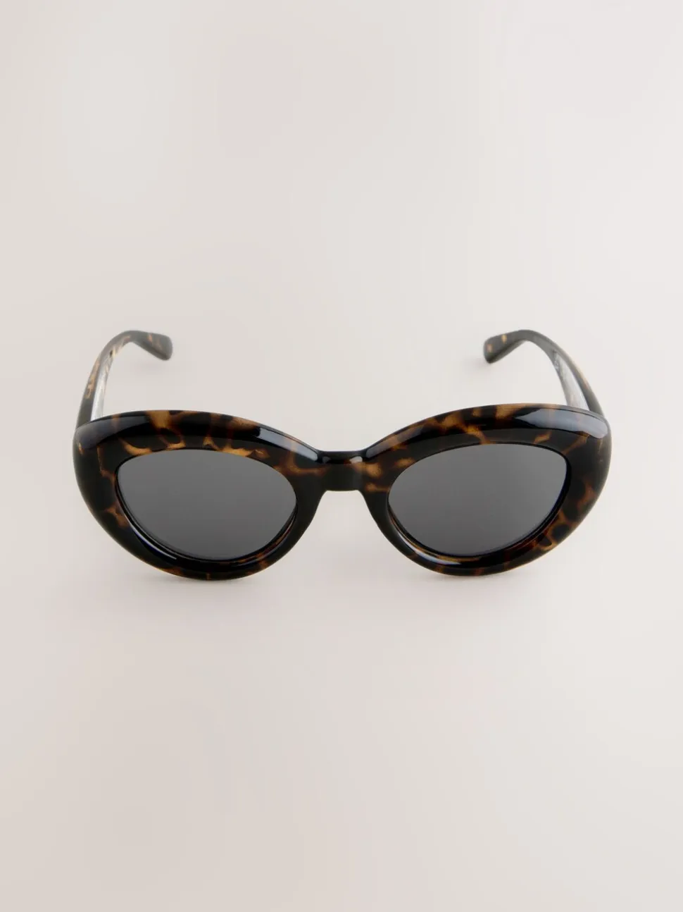 Marron écaille de tortue - Lunettes de soleil ovales