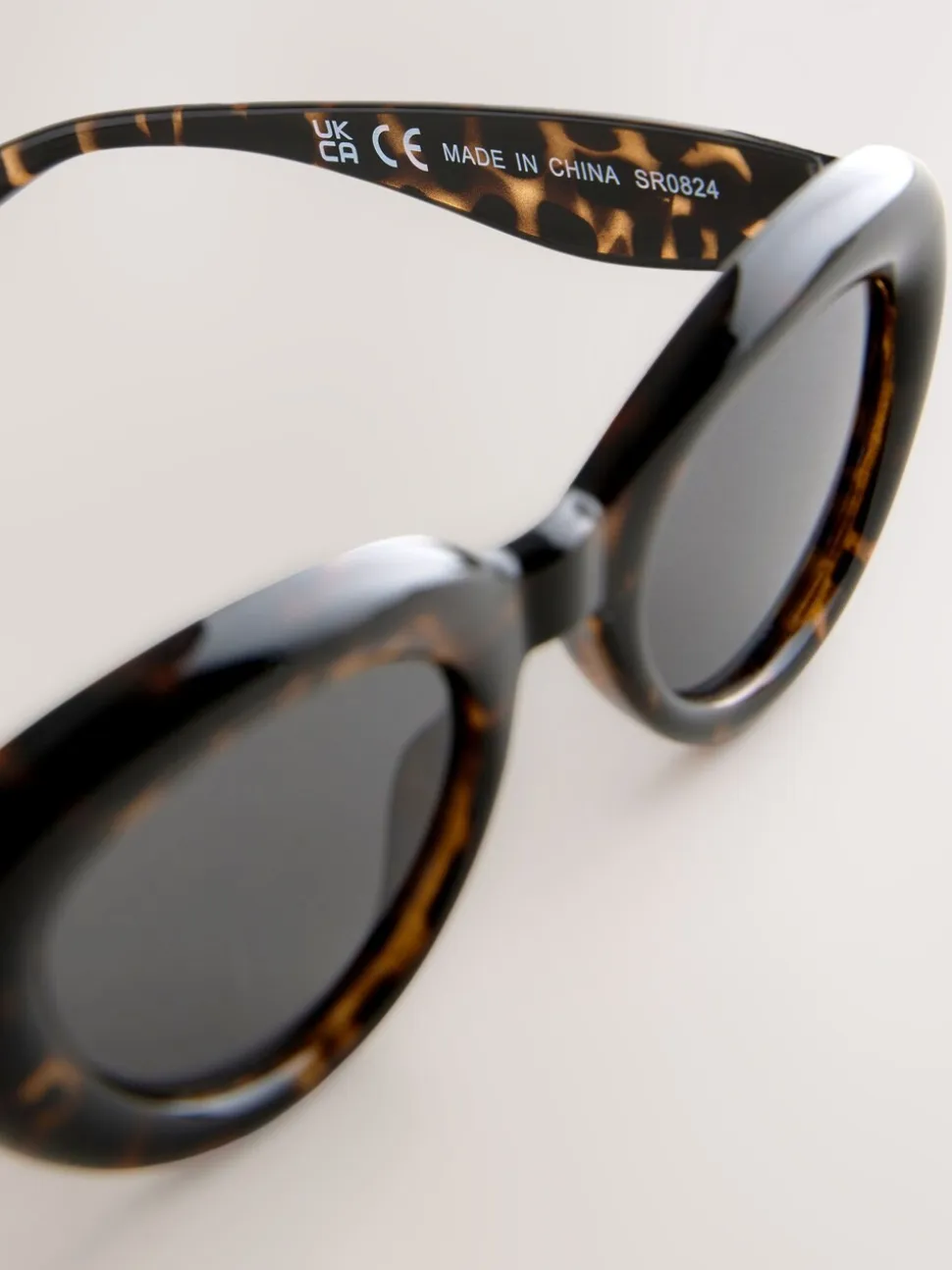 Marron écaille de tortue - Lunettes de soleil ovales