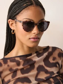 Marron écaille de tortue - Lunettes de soleil pour les yeux de chat