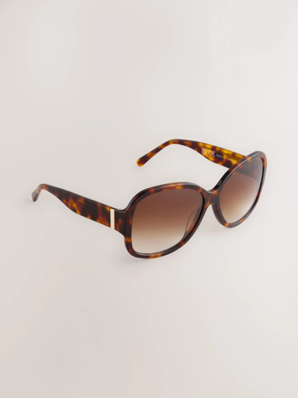 Marron écaille de tortue - Lunettes de soleil enveloppantes en acétate