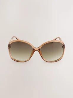 Marron caramel - Lunettes de soleil enveloppantes