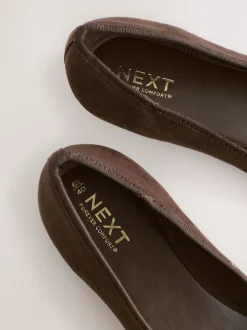 Marron chocolat - Ballerines à bout rond