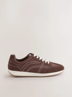 Marron chocolat - Baskets à lacets Forever Comfort® à empiècements