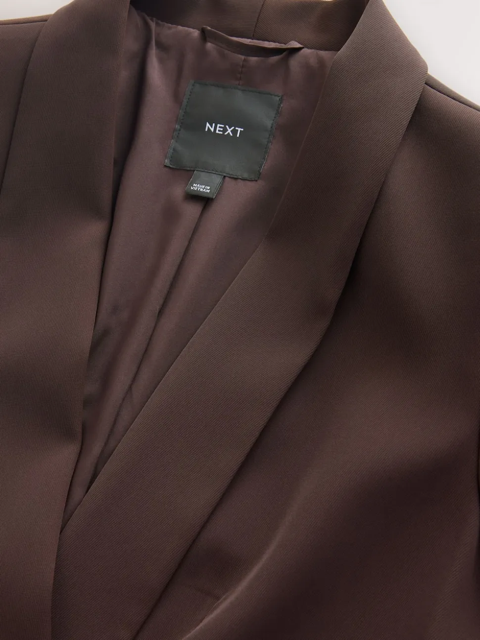 Marron chocolat - Blazer décontracté à manches froncées