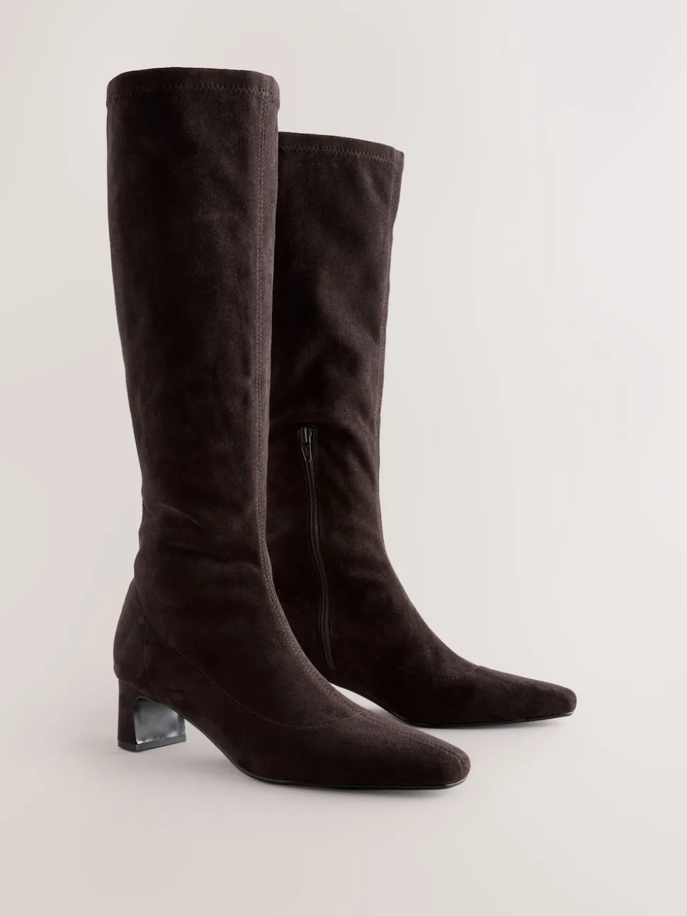 Marron chocolat - Bottes chaussettes Forever Comfort® à bout ciselé