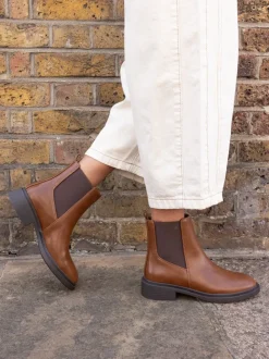 Marron chocolat - Bottes plates Chelsea Novo