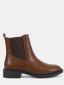 Marron chocolat - Bottes plates Chelsea Novo