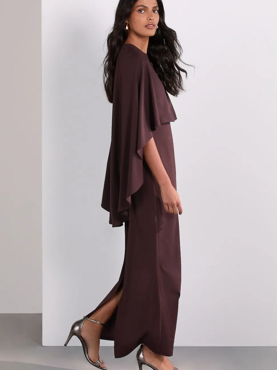 Marron chocolat - Cape Robe longue