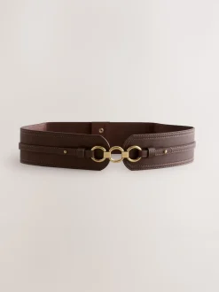 Marron chocolat - Ceinture corset large