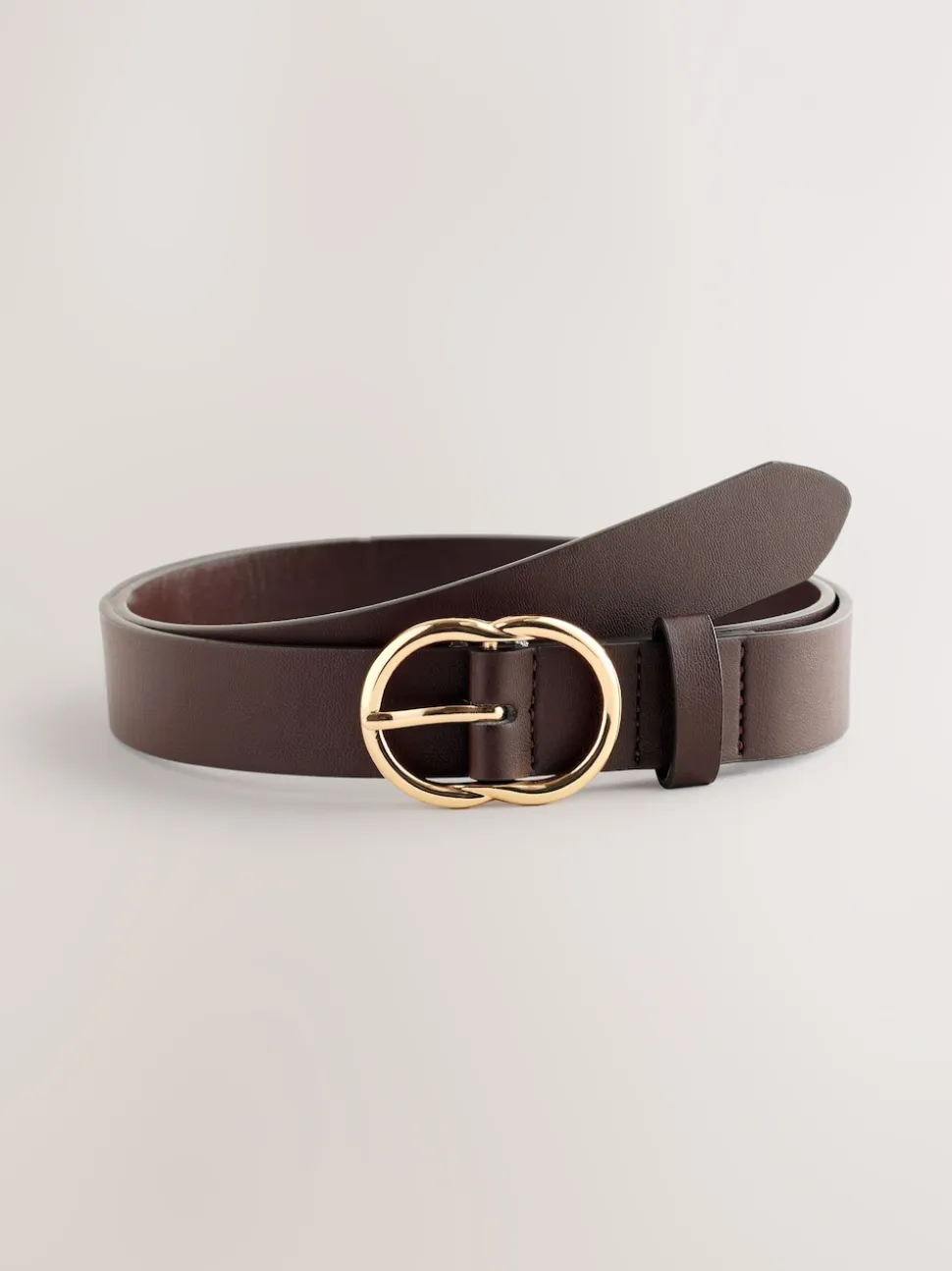 Marron chocolat - Ceinture régulière en PU