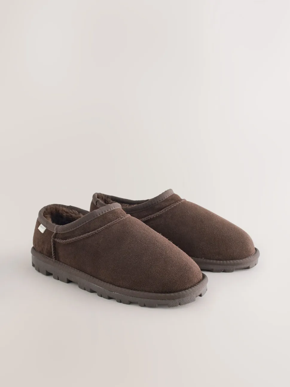 Marron chocolat - Chaussons en daim
