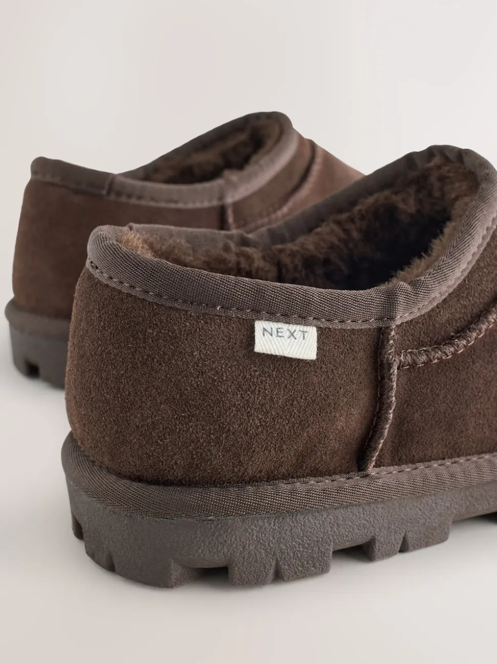 Marron chocolat - Chaussons en daim