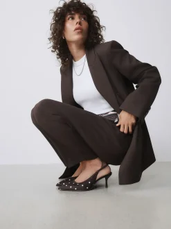 Marron chocolat - Chaussures à talons Forever Comfort® à pois et bride arrière