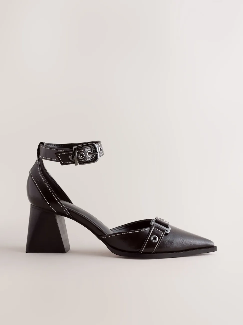 Marron chocolat - Chaussures à talons carrés Forever Comfort® à bout pointu