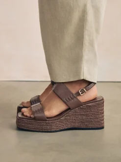 Marron chocolat - Chaussures compensées Craft en cuir haut de gamme