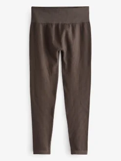 Marron chocolat - Côtelé sans couture Taille haute Leggings