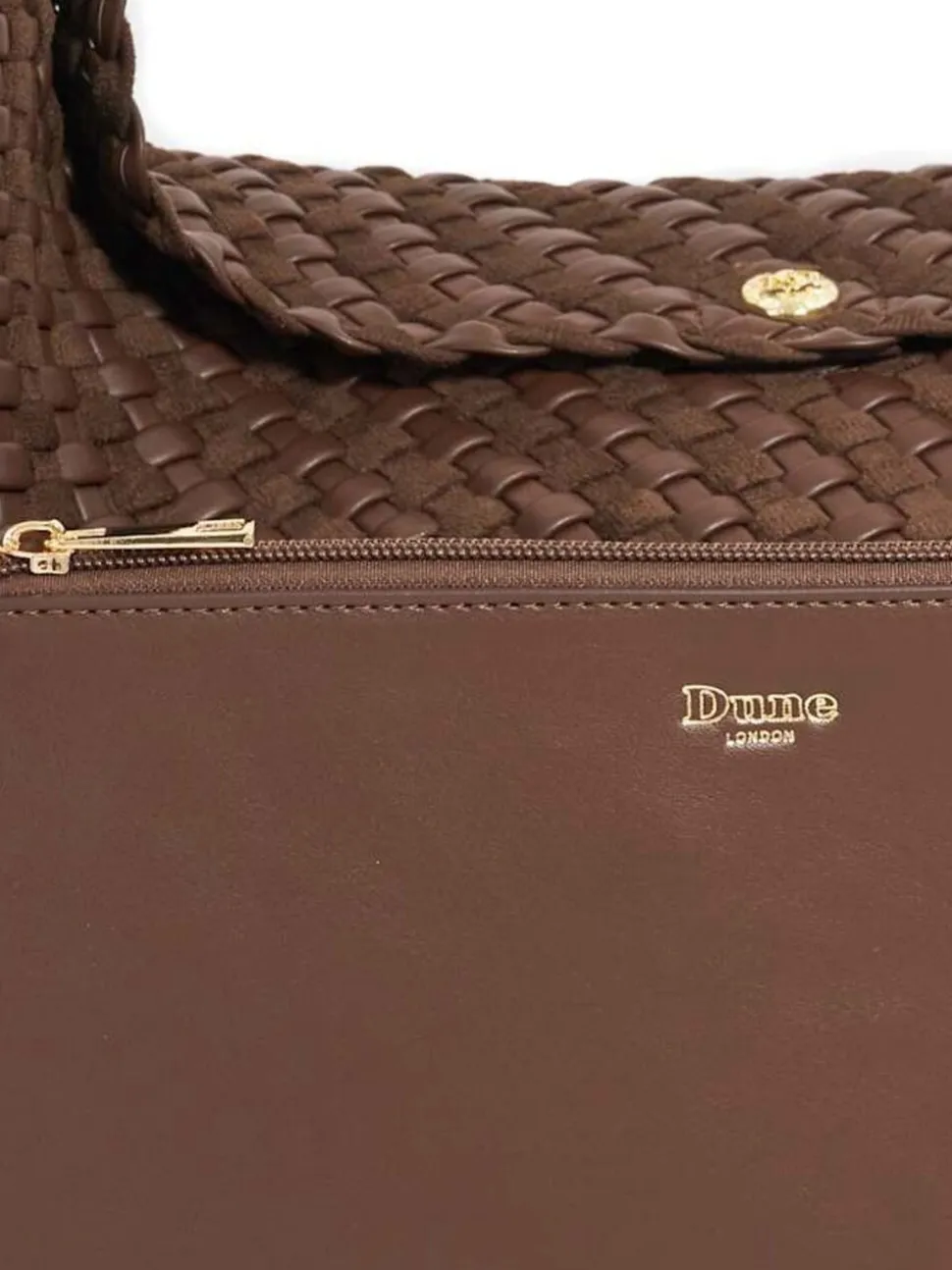 Marron chocolat - Dune London Deliberate Large Woven Slouch Bag