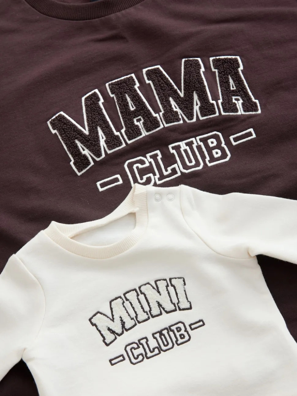 Marron chocolat - Ensemble sweat-shirt de grossesse court