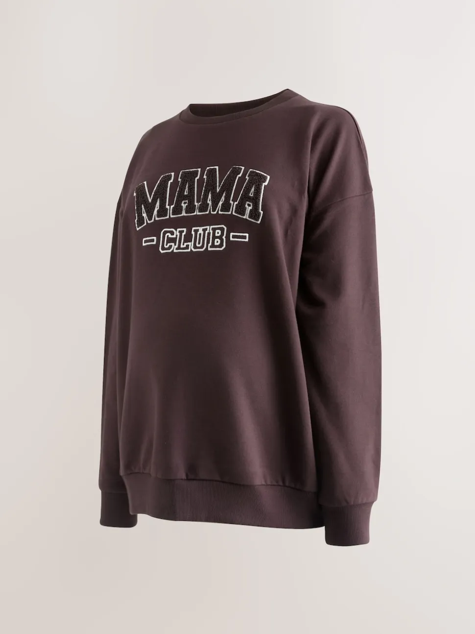 Marron chocolat - Ensemble sweat-shirt de grossesse court
