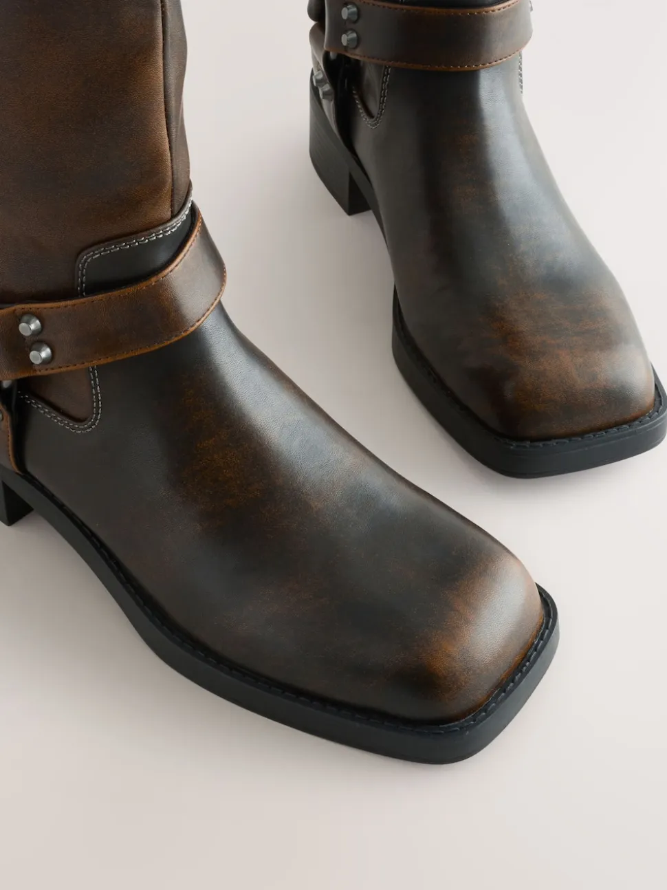 Marron chocolat - Forever Comfort® Bottes motardes à genoux