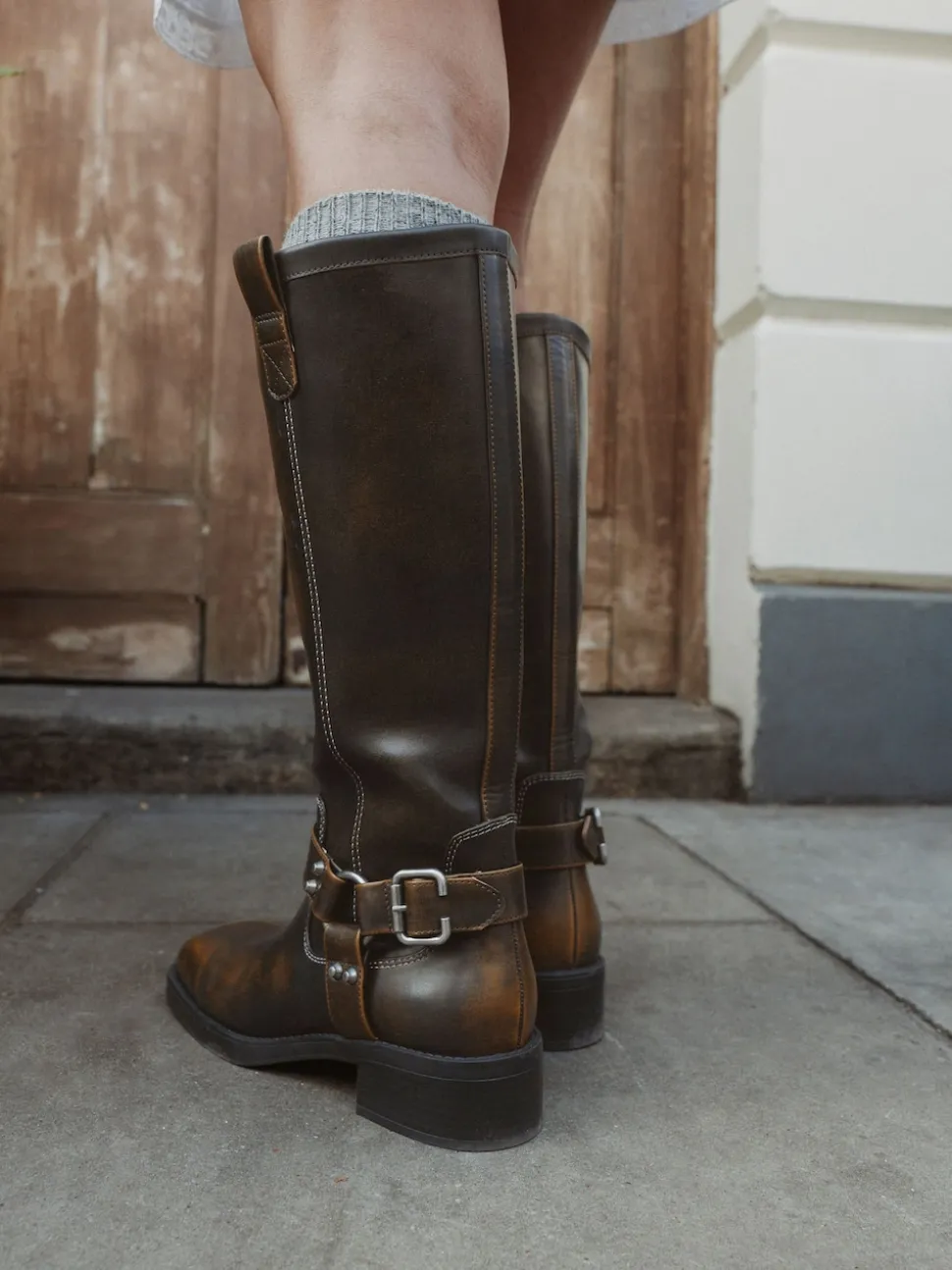 Marron chocolat - Forever Comfort® Bottes motardes à genoux