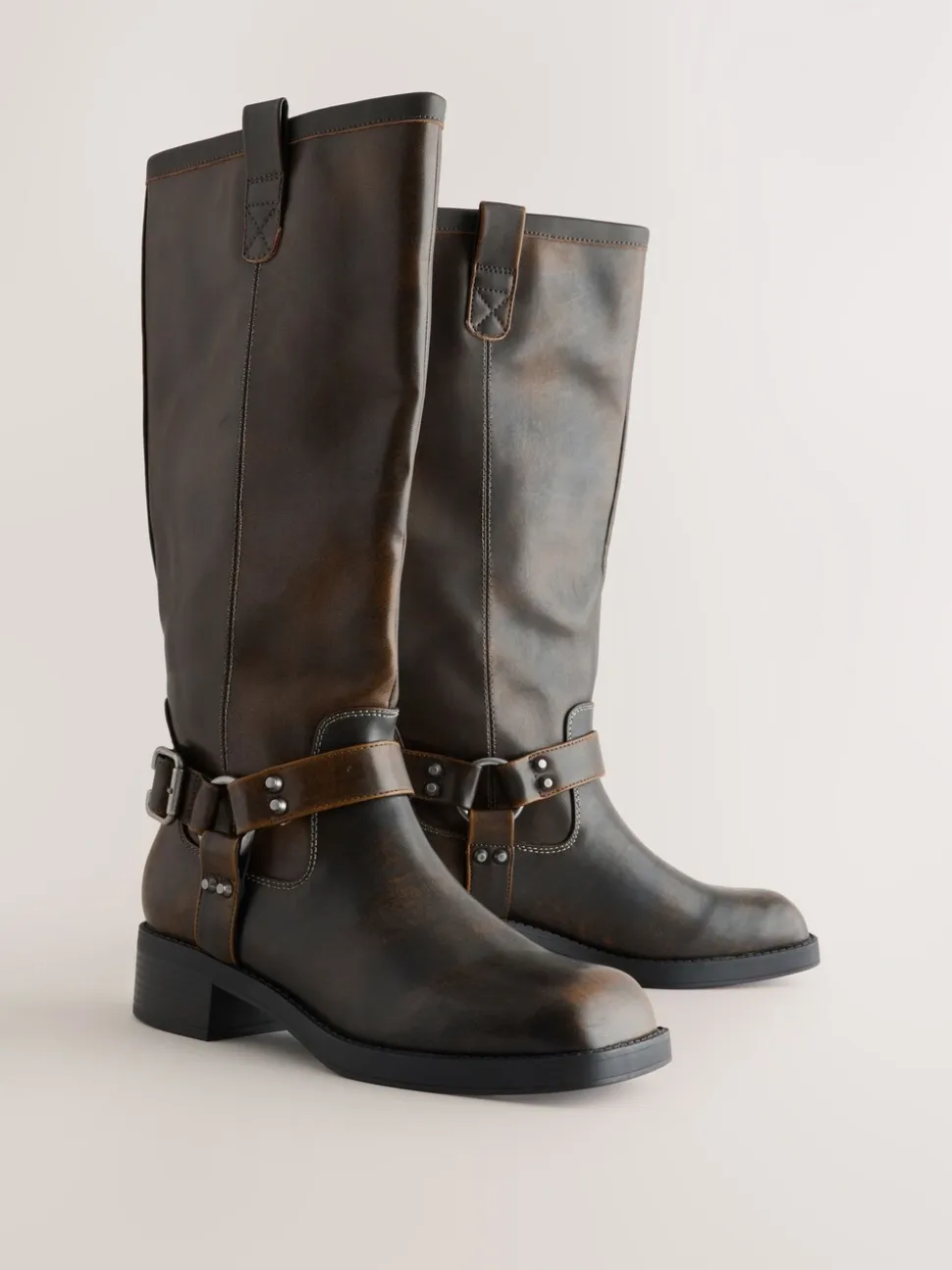 Marron chocolat - Forever Comfort® Bottes motardes à genoux