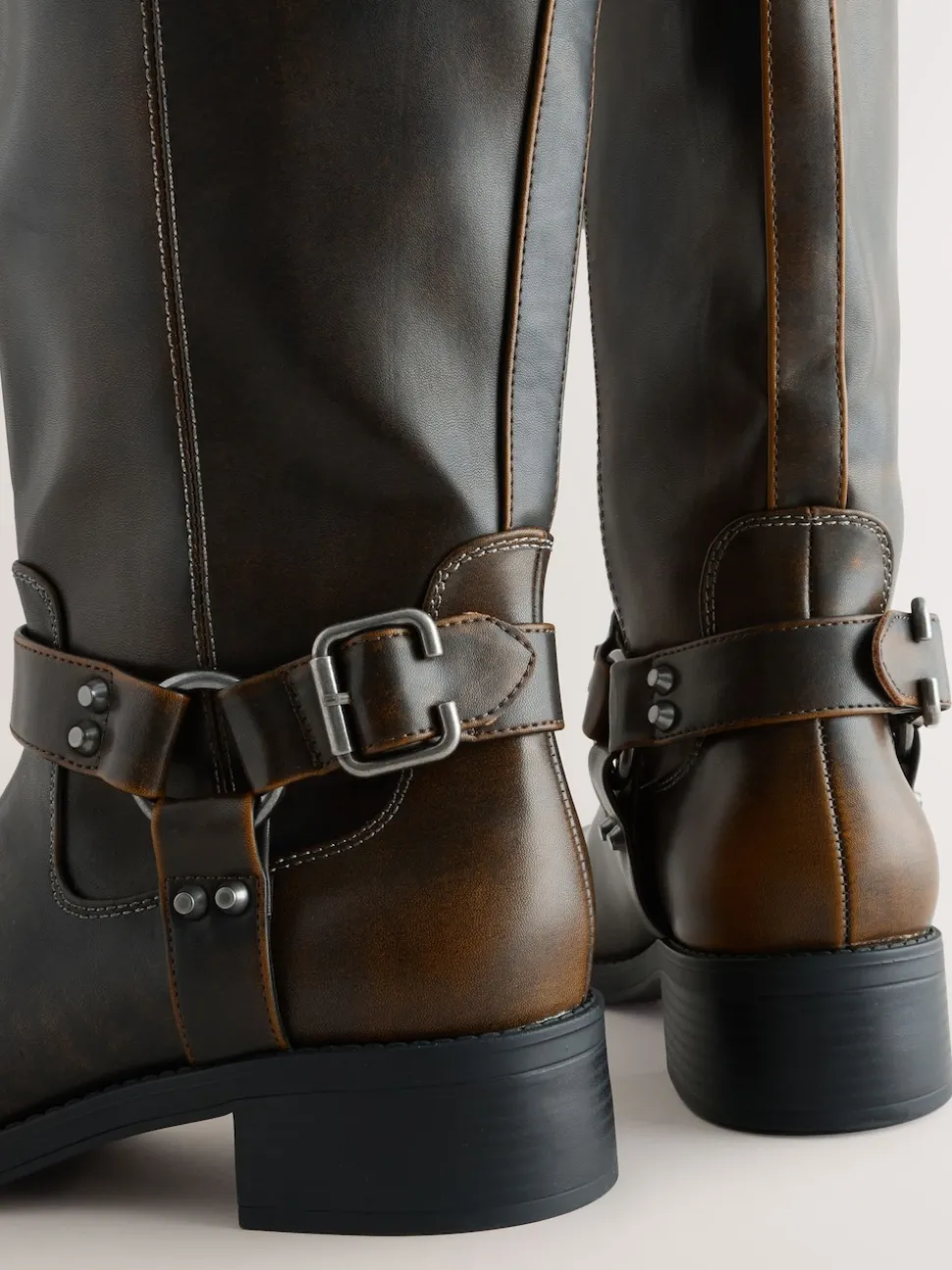 Marron chocolat - Forever Comfort® Bottes motardes à genoux