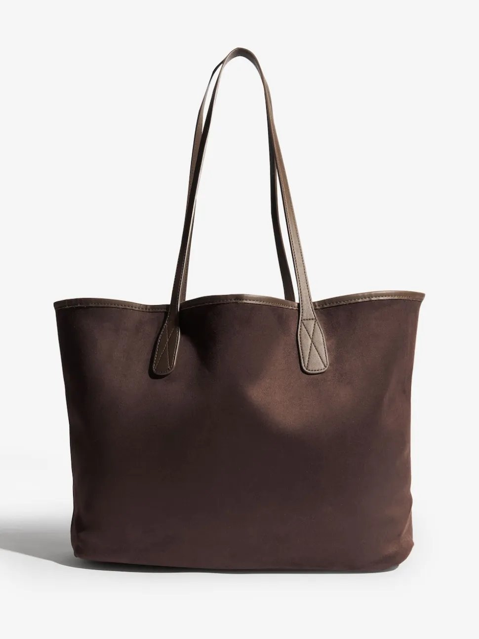 Marron chocolat - Friends Like These sac cabas souple en Faux daim