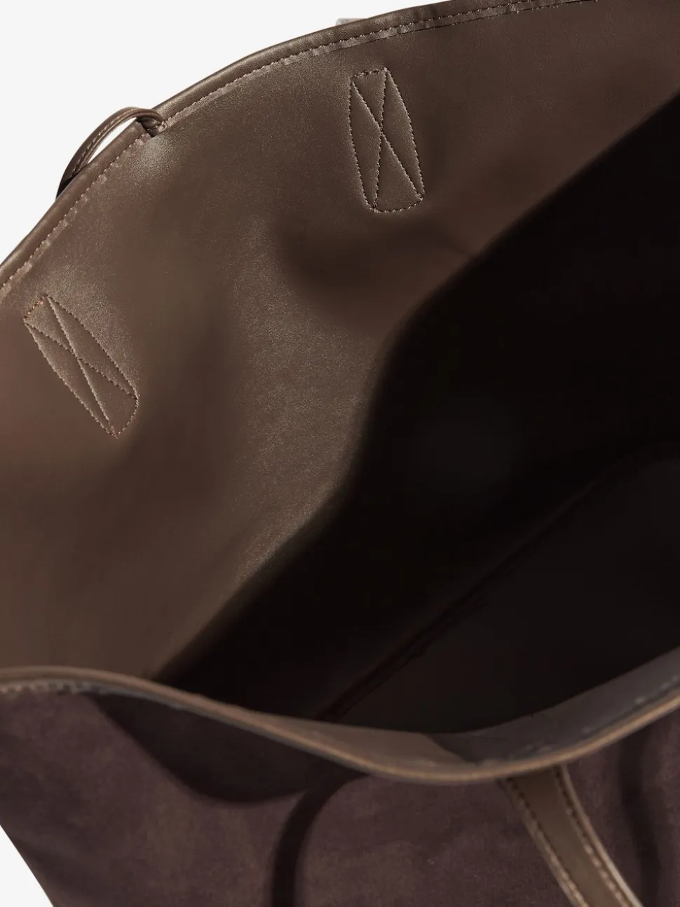 Marron chocolat - Friends Like These sac cabas souple en Faux daim
