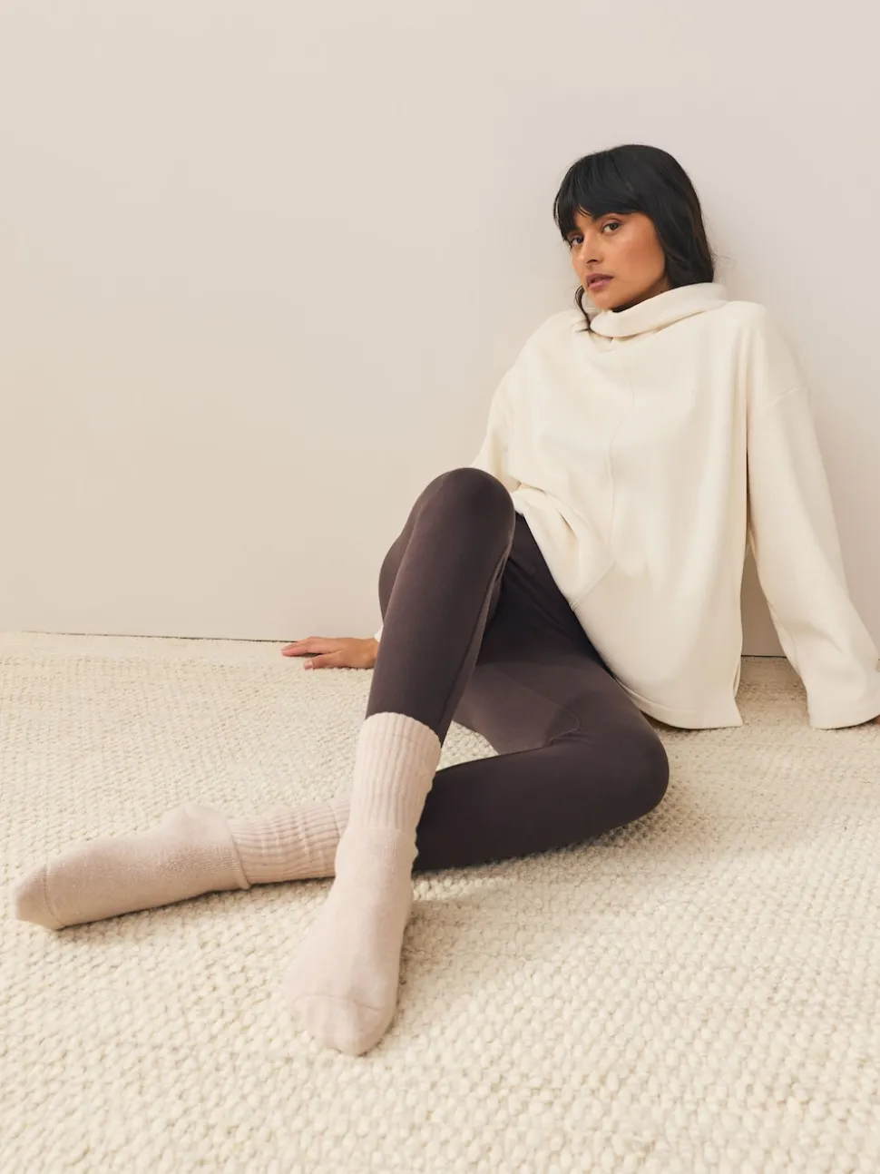 Marron chocolat - Leggings polaire confortable