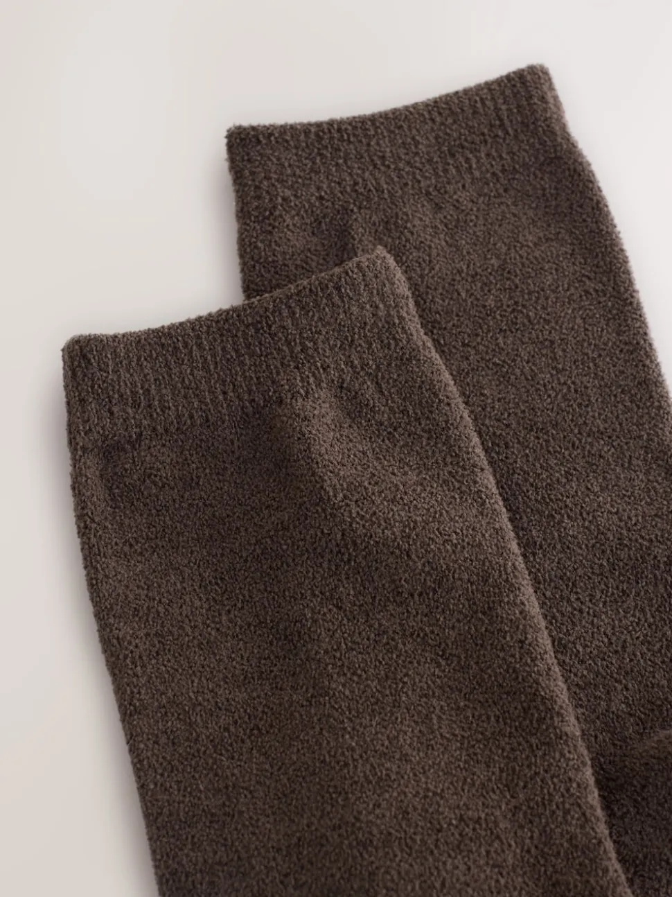 Marron chocolat - Lot de 2 paires de chaussettes en polaire thermique