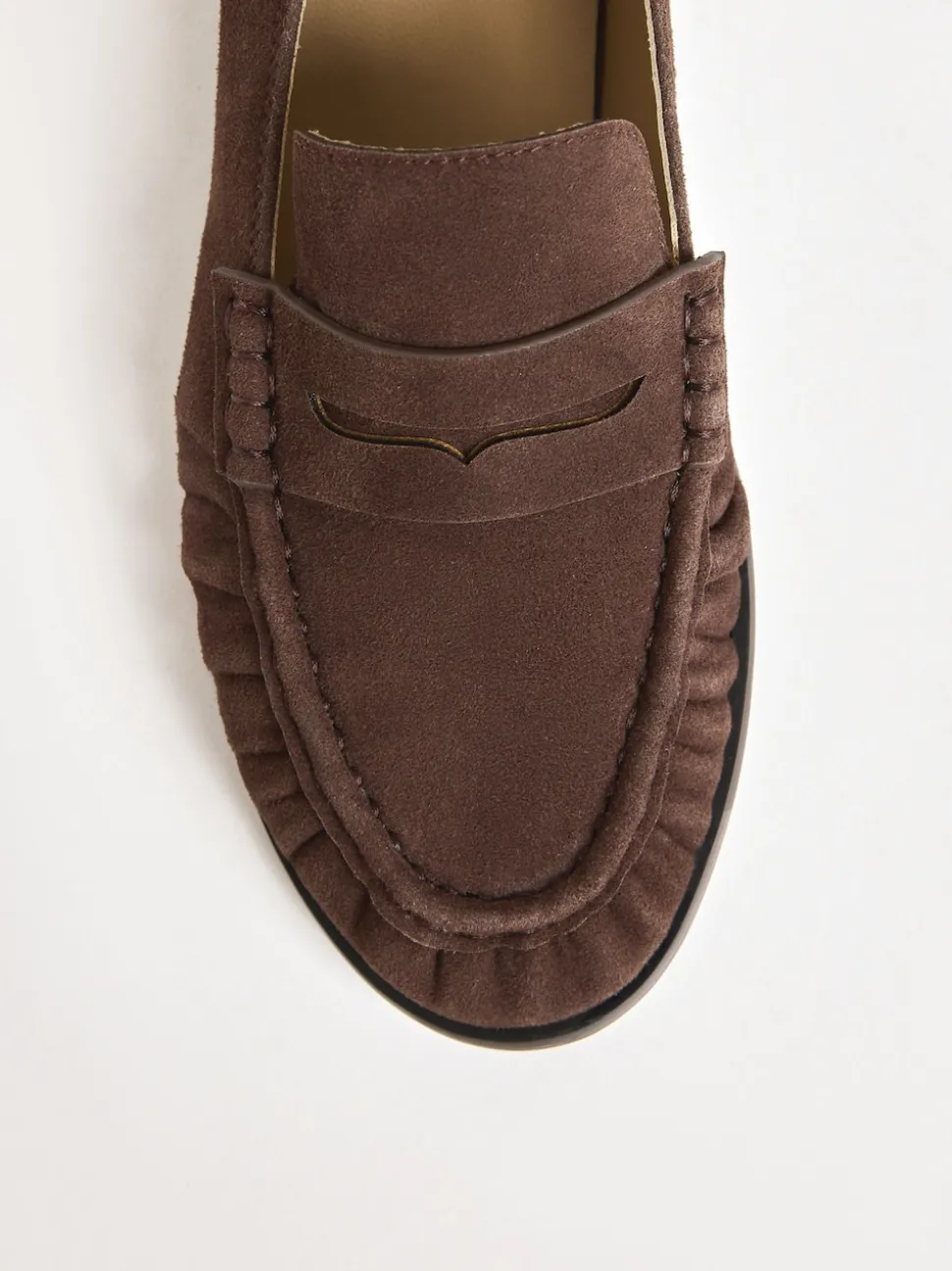 Marron chocolat - Mocassins Friends Like These plats froncés et confortables à enfiler