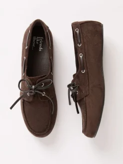 Marron chocolat - Mocassins Friends Like These à lacets Comfort en faux suède