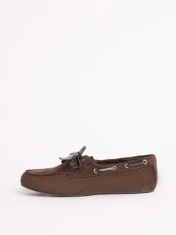 Marron chocolat - Mocassins Friends Like These à lacets Comfort en faux suède