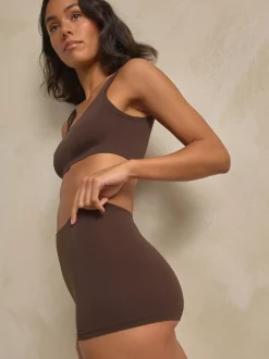 Marron chocolat - N.Premium Short sans coutures super doux