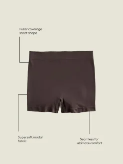Marron chocolat - N.Premium Short sans coutures super doux