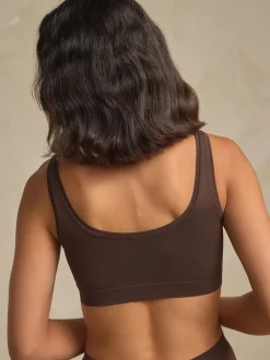 Marron chocolat - N.Soutien-gorge court très doux sans coutures Premium
