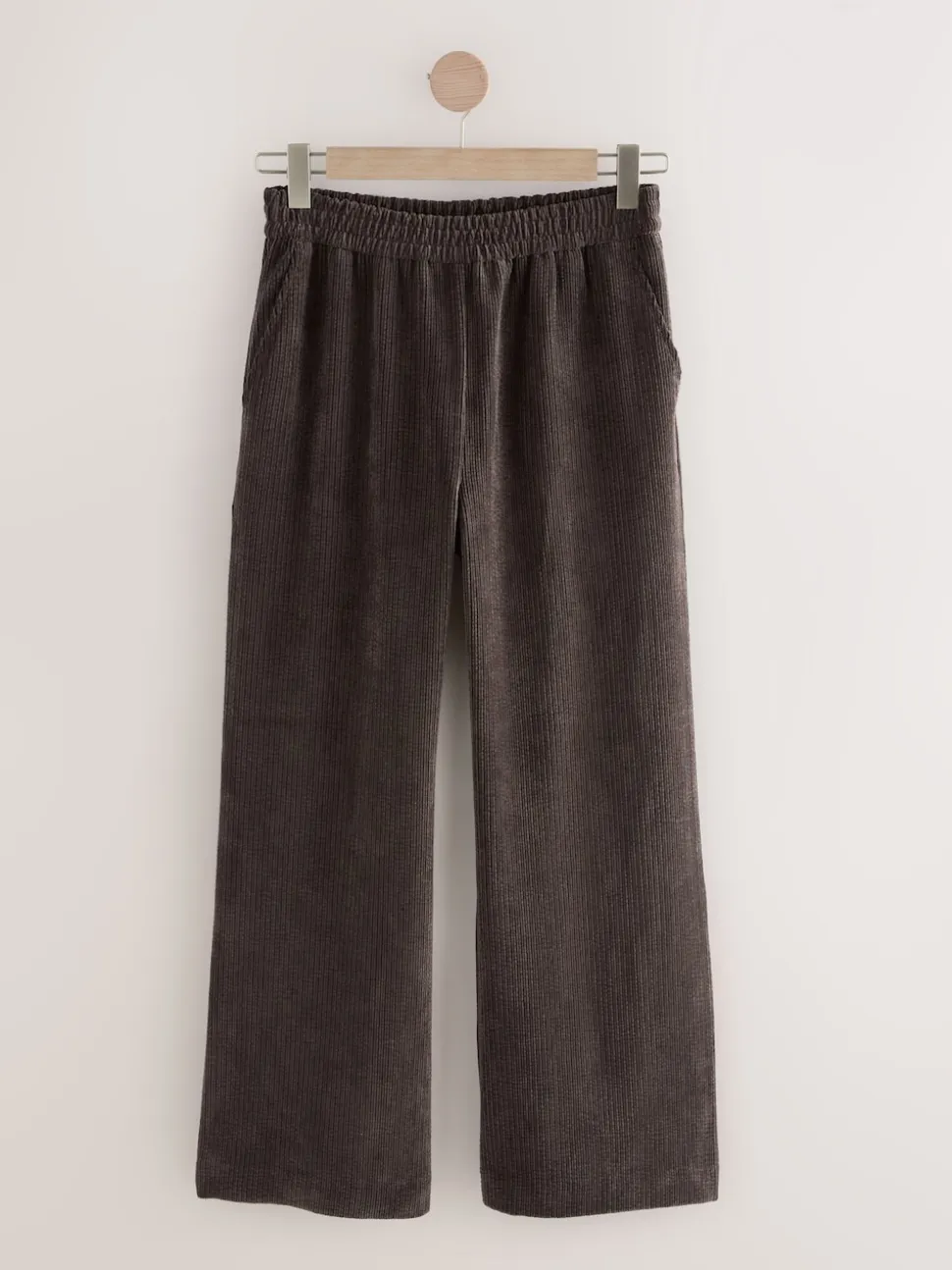 Marron chocolat - Pantalons Amples en velours côtelé doux