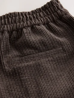 Marron chocolat - Pantalons Amples en velours côtelé doux