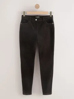 Marron chocolat - Pantalon skinny en velours côtelé
