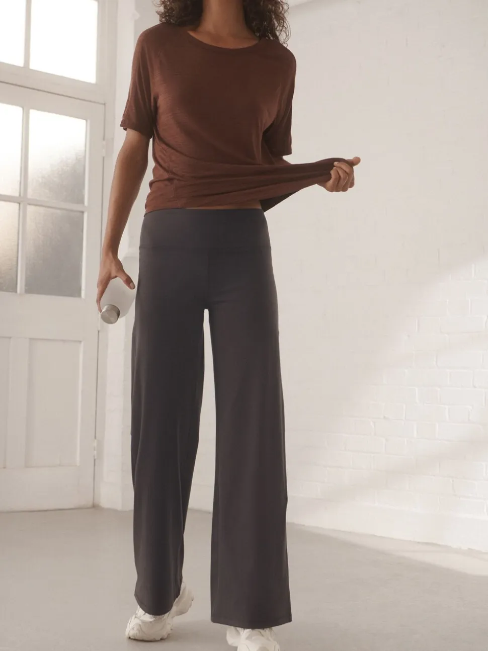 Marron chocolat - Pantalons Active Ultimate Jambe large