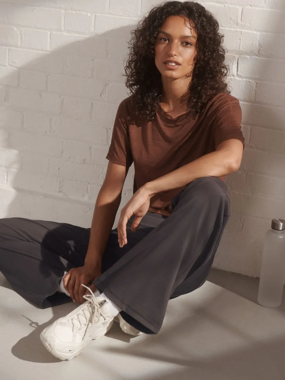 Marron chocolat - Pantalons Active Ultimate Jambe large