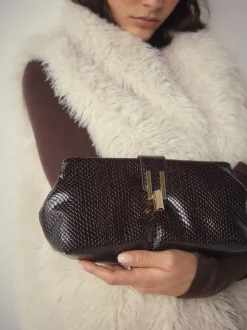 Marron chocolat - Pochette volumineuse