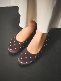 Marron chocolat à pois - Ballerines Forever Comfort® à bout rond