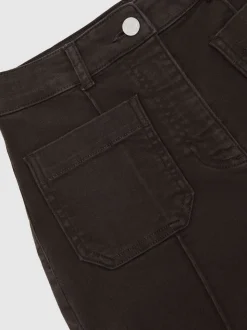 Marron chocolat - Reiss - Sakura - Jean évasé à poches plaquées