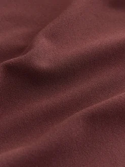 Marron chocolat - Robe mi-longue froncée drapée