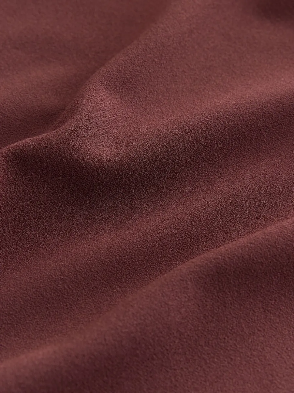 Marron chocolat - Robe mi-longue froncée drapée