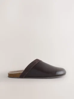 Marron chocolat - Sabots Forever Comfort en cuir propre avec semelle plantaire