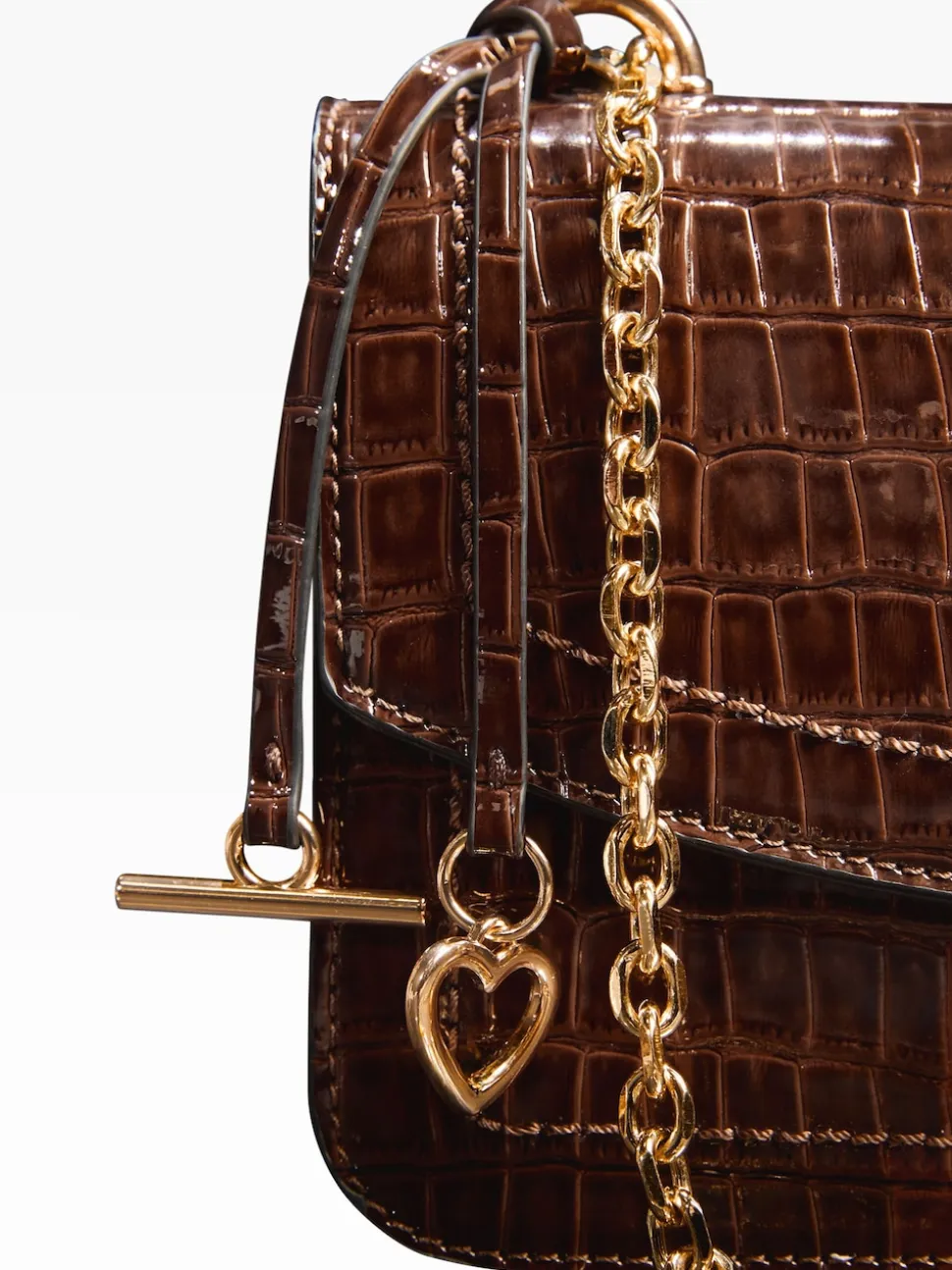 Marron chocolat - Sac bandoulière Lipsy chaîne moyenne